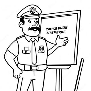 Officer Buckle Giving A Safety Speech Coloring Page 71604-59167