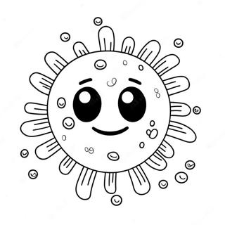 Cute Cartoon Virus Coloring Page 71614-59181