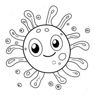 Cute Cartoon Virus Coloring Page 71614-59182