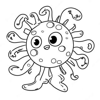 Cute Cartoon Virus Coloring Page 71614-59184