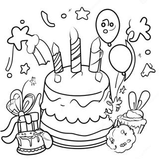 Sweet 16 Birthday Celebration Coloring Page 71623-59176