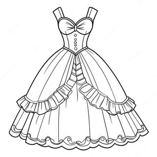 Elegant Sweet 16 Dress Coloring Page 71624-59186