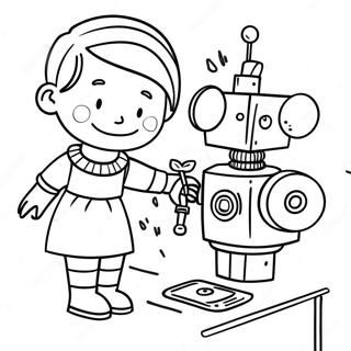 Creative Rosie Revere Building A Robot Coloring Page 71634-59197