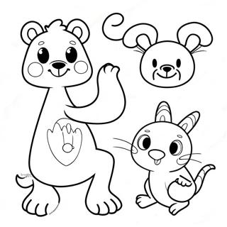 Funny Rhyming Animals Coloring Page 71644-59203