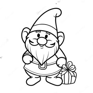 Christmas Gnome Coloring Page 7164-5827