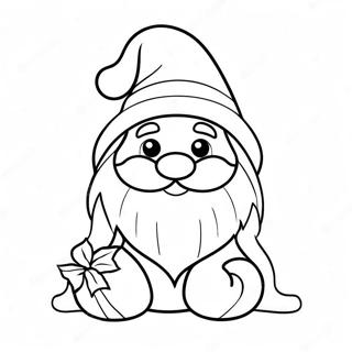 Christmas Gnome Coloring Page 7164-5828