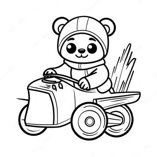 Cute Ewok With A Speeder Bike Coloring Page 71654-59211