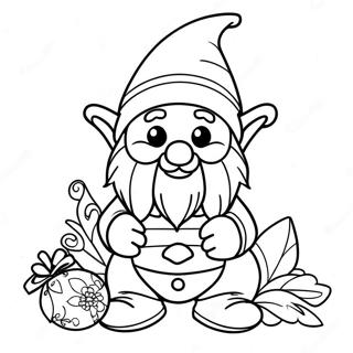 Festive Christmas Gnome Coloring Page 7165-5830