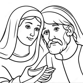 Mary And Joseph Coloring Page 71663-59214