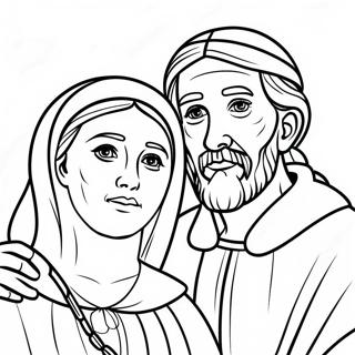 Mary And Joseph Coloring Page 71663-59215