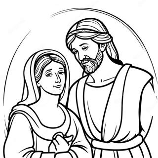 Mary And Joseph Coloring Page 71663-59216