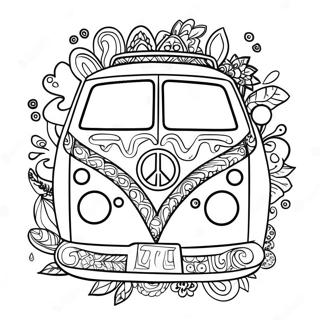 Hippie Trippy Coloring Pages