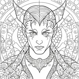 Demon Vampire Intricate Design Coloring Page 71683-59227