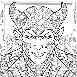 Demon Vampire Intricate Design Coloring Page 71683-59228