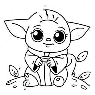 Baby Yoda Easter Bunny Coloring Page 71723-59262