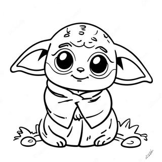 Baby Yoda Easter Bunny Coloring Page 71723-59264