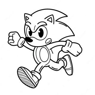 Sonic Running Fast Coloring Page 71734-59266