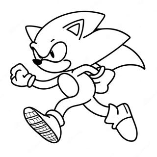 Sonic Running Fast Coloring Page 71734-59268