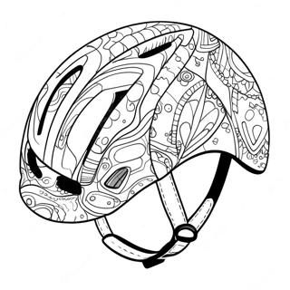 Colorful Bicycle Helmet Safety Coloring Page 71744-59281