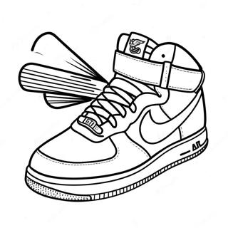 Air Force 1 Sneaker Coloring Page 7174-5834