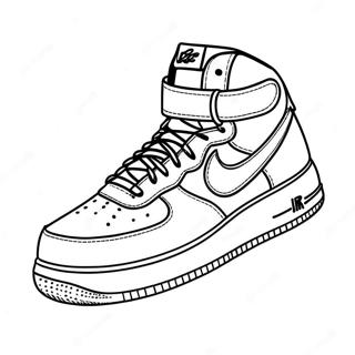 Air Force 1 Sneaker Coloring Page 7174-5835