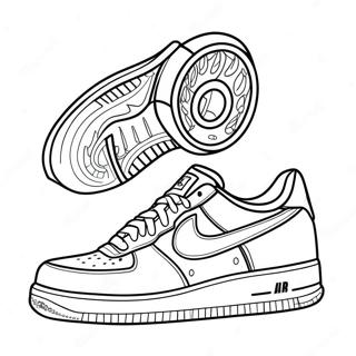 Air Force 1 Sneaker Coloring Page 7174-5836