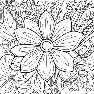 Vibrant Prismacolor Flower Coloring Page 71754-59286