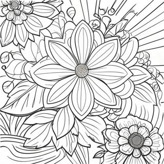 Vibrant Prismacolor Flower Coloring Page 71754-59288