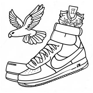 Stylish Air Force 1 Coloring Page 7175-5838