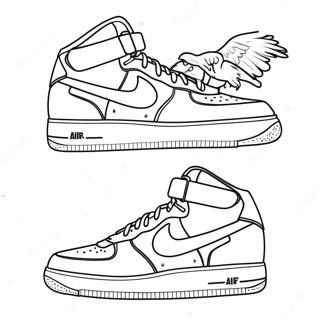 Stylish Air Force 1 Coloring Page 7175-5839