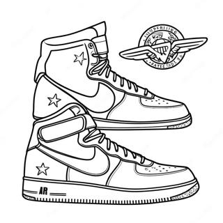 Stylish Air Force 1 Coloring Page 7175-5840