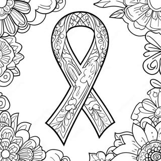 Colorful Arfid Awareness Ribbon Coloring Page 71774-59321