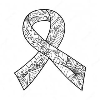 Colorful Arfid Awareness Ribbon Coloring Page 71774-59322