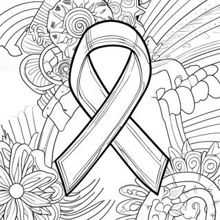 Colorful Arfid Awareness Ribbon Coloring Page 71774-59323