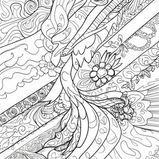 Colorful Arfid Awareness Ribbon Coloring Page 71774-59324