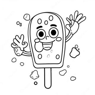 Colorful Spongebob Popsicle Coloring Page 71784-59313