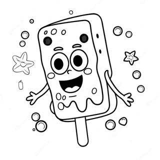 Colorful Spongebob Popsicle Coloring Page 71784-59315