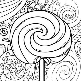 Colorful Swirl Lollipop Coloring Page 7185-5845