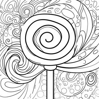 Colorful Swirl Lollipop Coloring Page 7185-5847