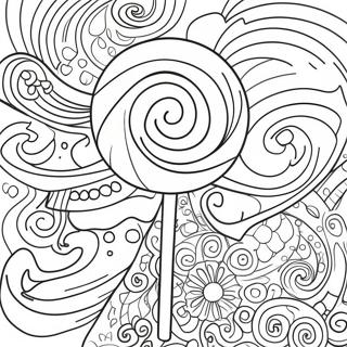 Colorful Swirl Lollipop Coloring Page 7185-5848