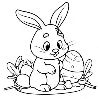 Vintage Easter Bunny Coloring Page 71883-59403