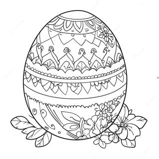 Charming Vintage Easter Egg Coloring Page 71884-59394