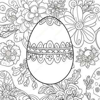 Charming Vintage Easter Egg Coloring Page 71884-59396