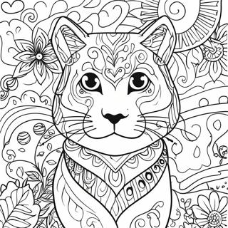 Tiko With Colorful Background Coloring Page 71944-59436