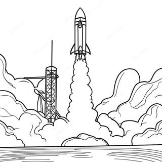 Falcon 9 Rocket Launching Coloring Page 71994-59477