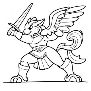 Zacian In Battle Pose Coloring Page 72044-59519