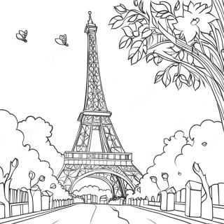 Paris Eiffel Tower Coloring Page 7204-5859