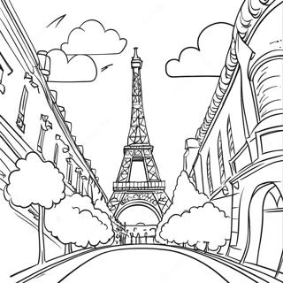 Paris Eiffel Tower Coloring Page 7204-5860