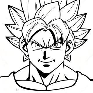 Goku In Super Saiyan Form Coloring Page 72054-59529