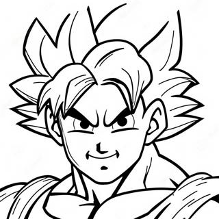 Goku In Super Saiyan Form Coloring Page 72054-59530